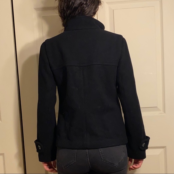 Banana Republic - black wool toggle button coat - Picture 2 of 6